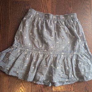 New Madewell Embroidered Skirt Lined Cotton M Coquette Girly Summer Ditsy